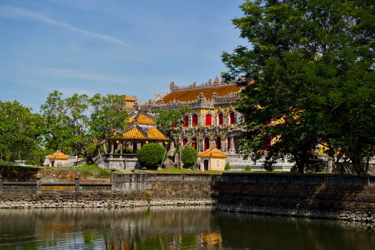 The Hue Imperial City reflected in its moat